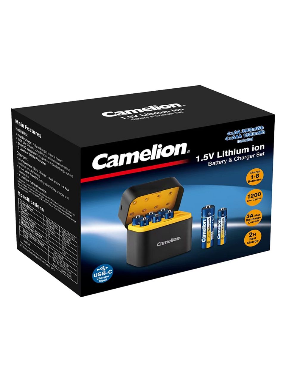Зарядное устройство CAMELION LBC-328MST-BLK-CB