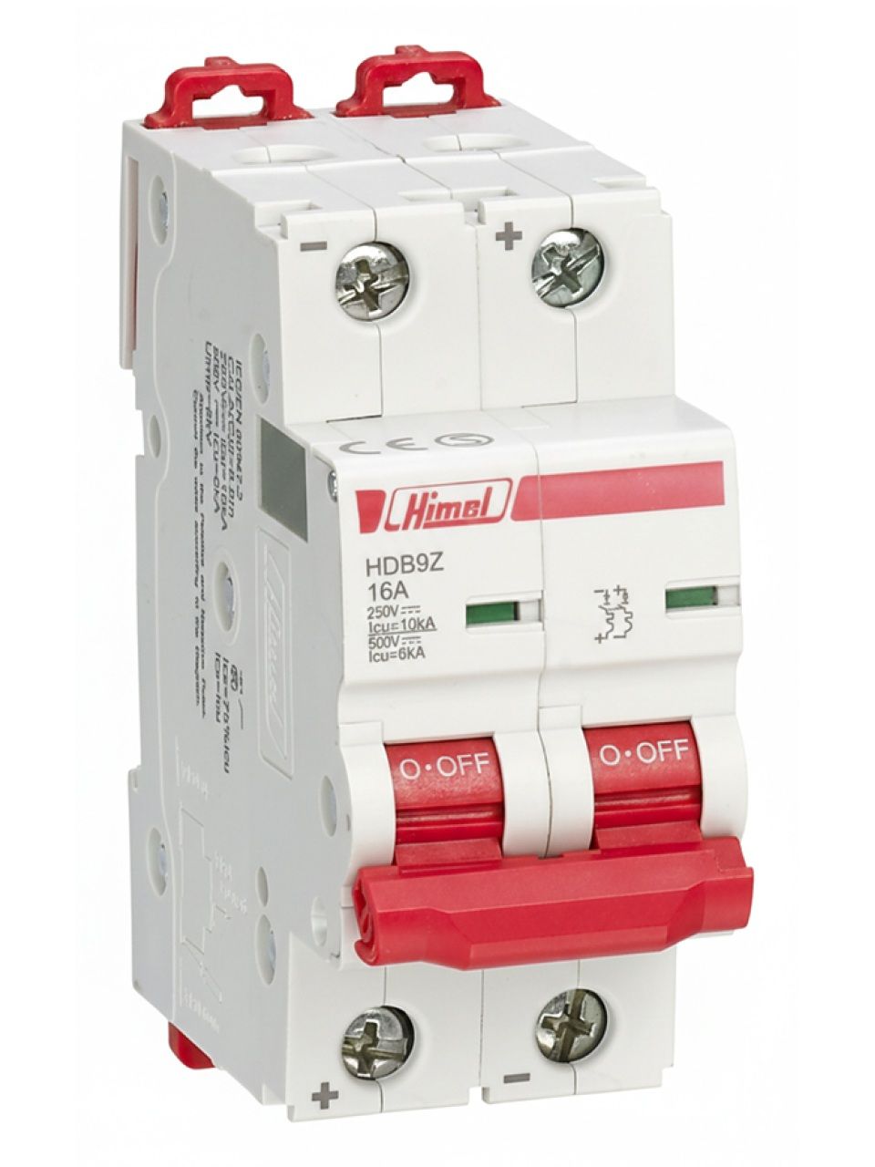 Автоматический выключатель Himel HDB9Z 2Р 10А С 500В DC