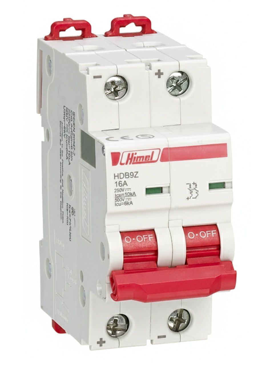 Автоматический выключатель Himel HDB9Z 2Р 4А С 500В DC
