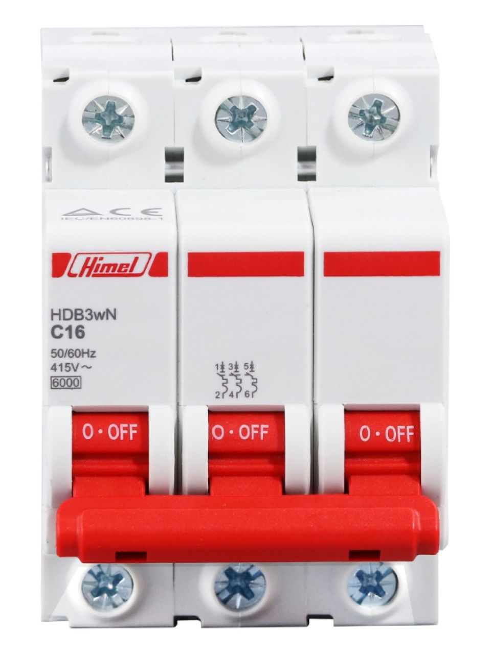 Автоматический выключатель Himel HDB3w 3Р 2А С 4,5кА