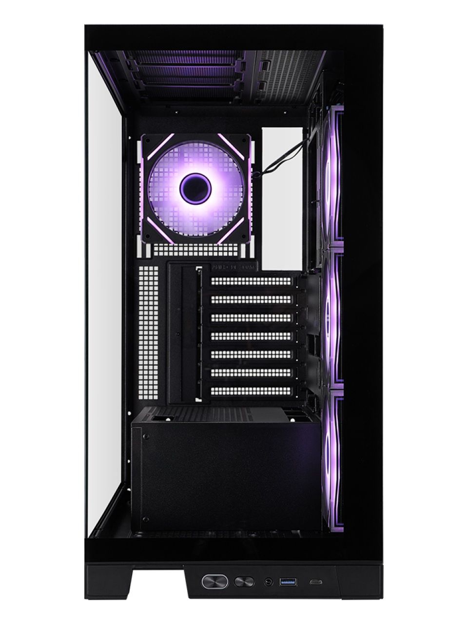 Компьютерный корпус 1STPLAYER Mi8-BK-3FC7R-1FC7 Black без Б/П