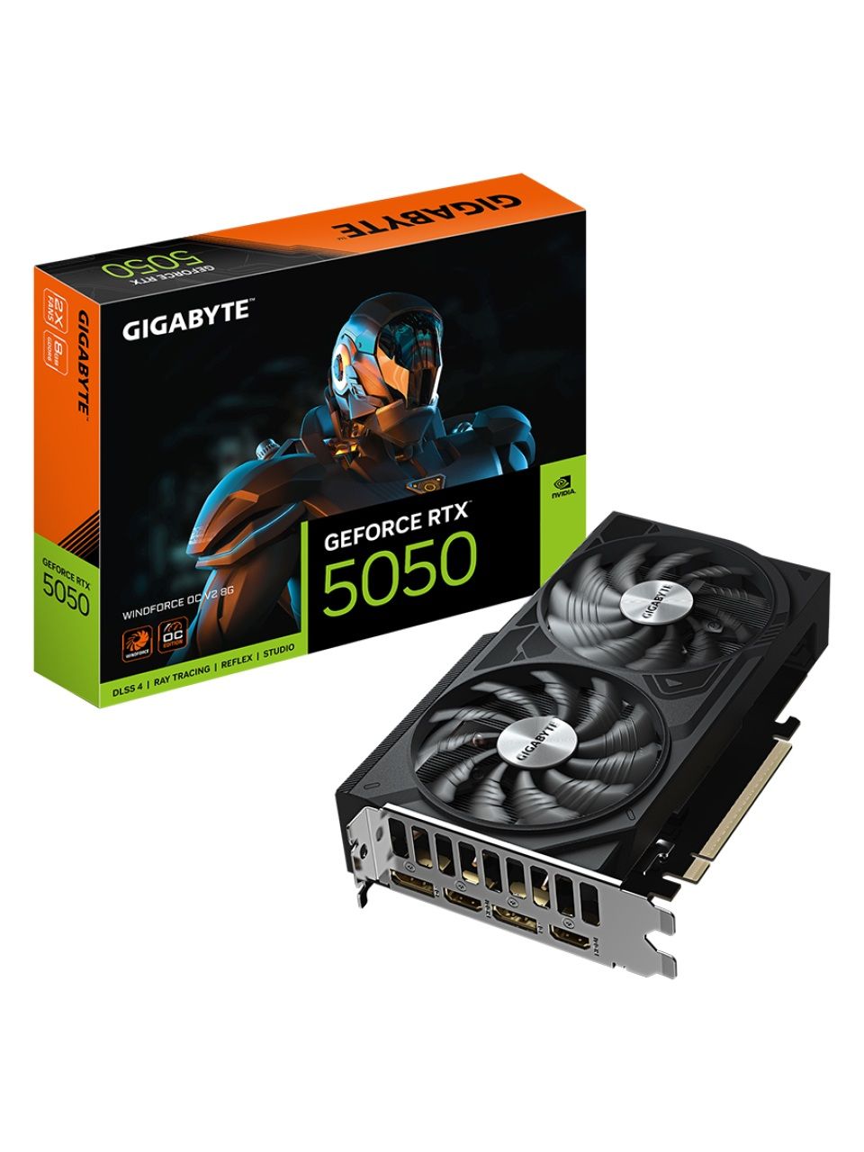 Видеокарта Gigabyte (GV-N5050WF2OCV2-8GD) RTX5050 WINDFORCE OC V2 8G