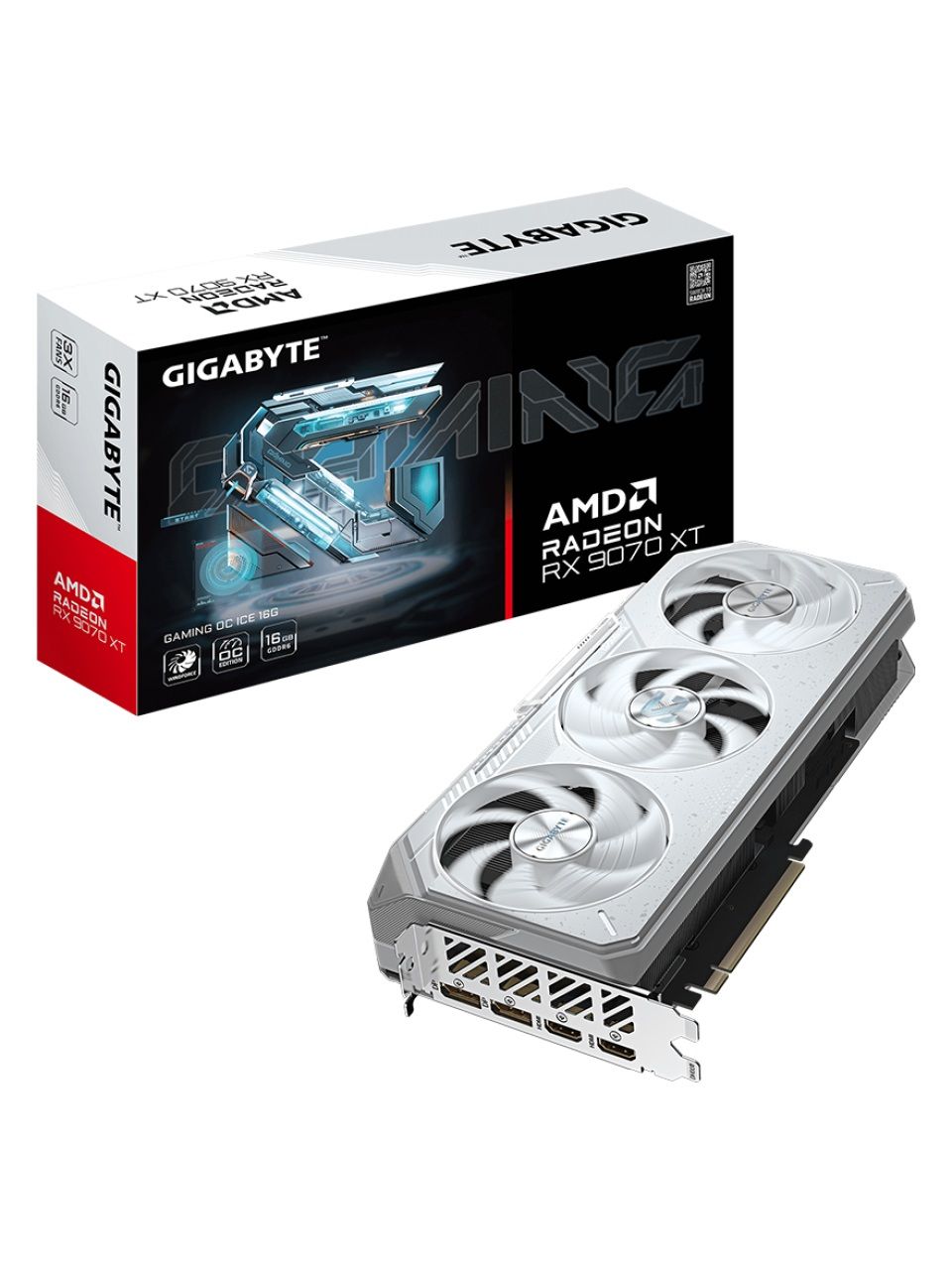 Видеокарта Gigabyte (GV-R907XGAMINGOCICE-16GD) Radeon RX 9070 XT GAMING OC ICE 16G