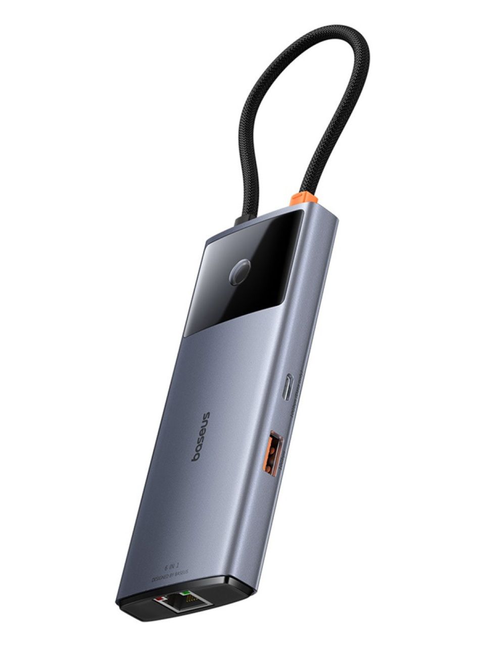 Док-станция Baseus Metal Gleam Series II 6-in-1 Grey (B00061802813-00)