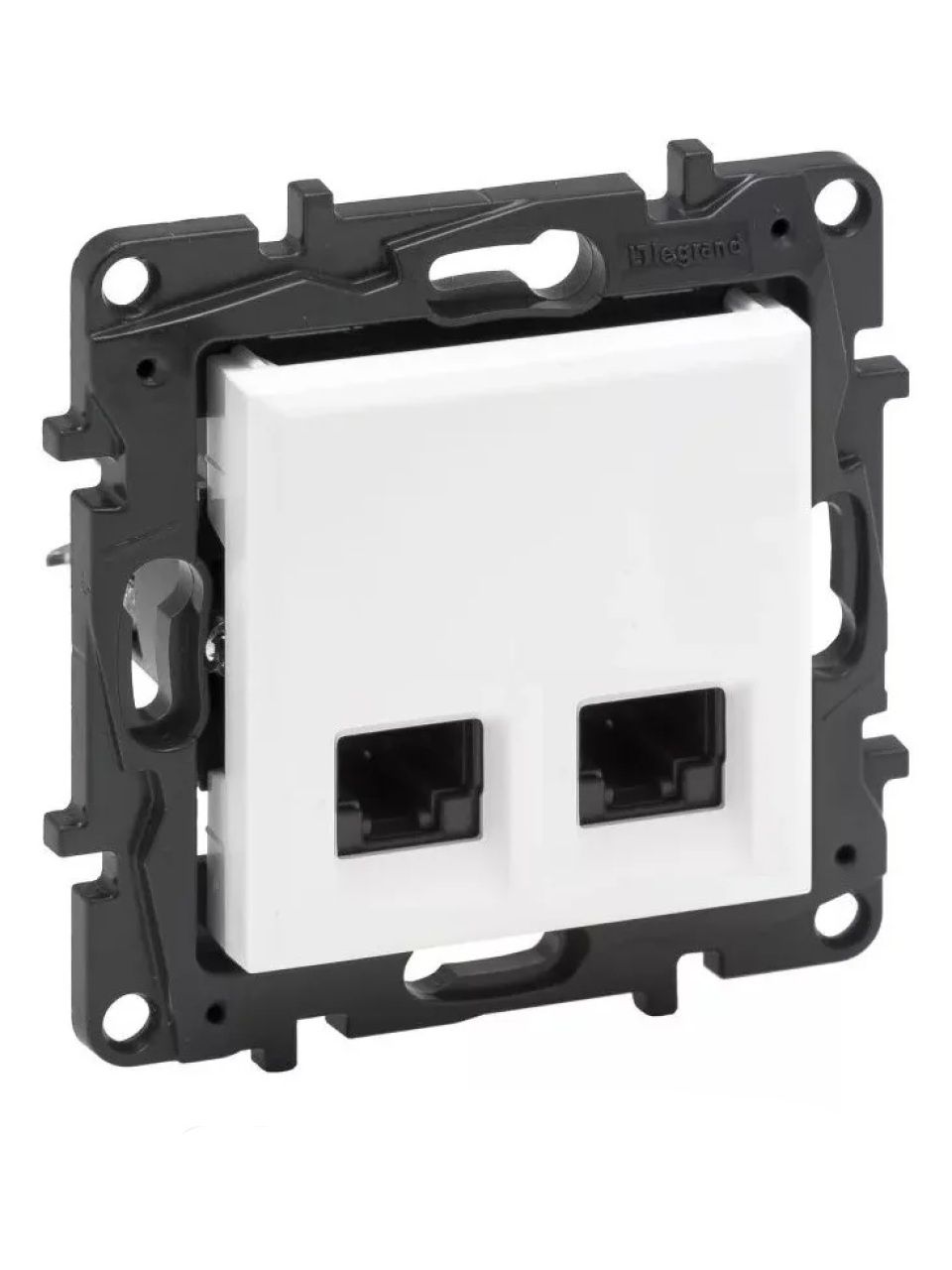 Информационная розетка двойная Niloe Step 2хRJ45 Кат.6 UTP Белый new
