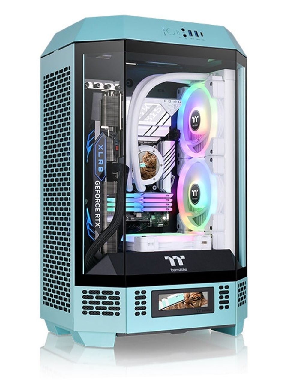 Компьютерный корпус Thermaltake The Tower 300 Turquoise без Б/П