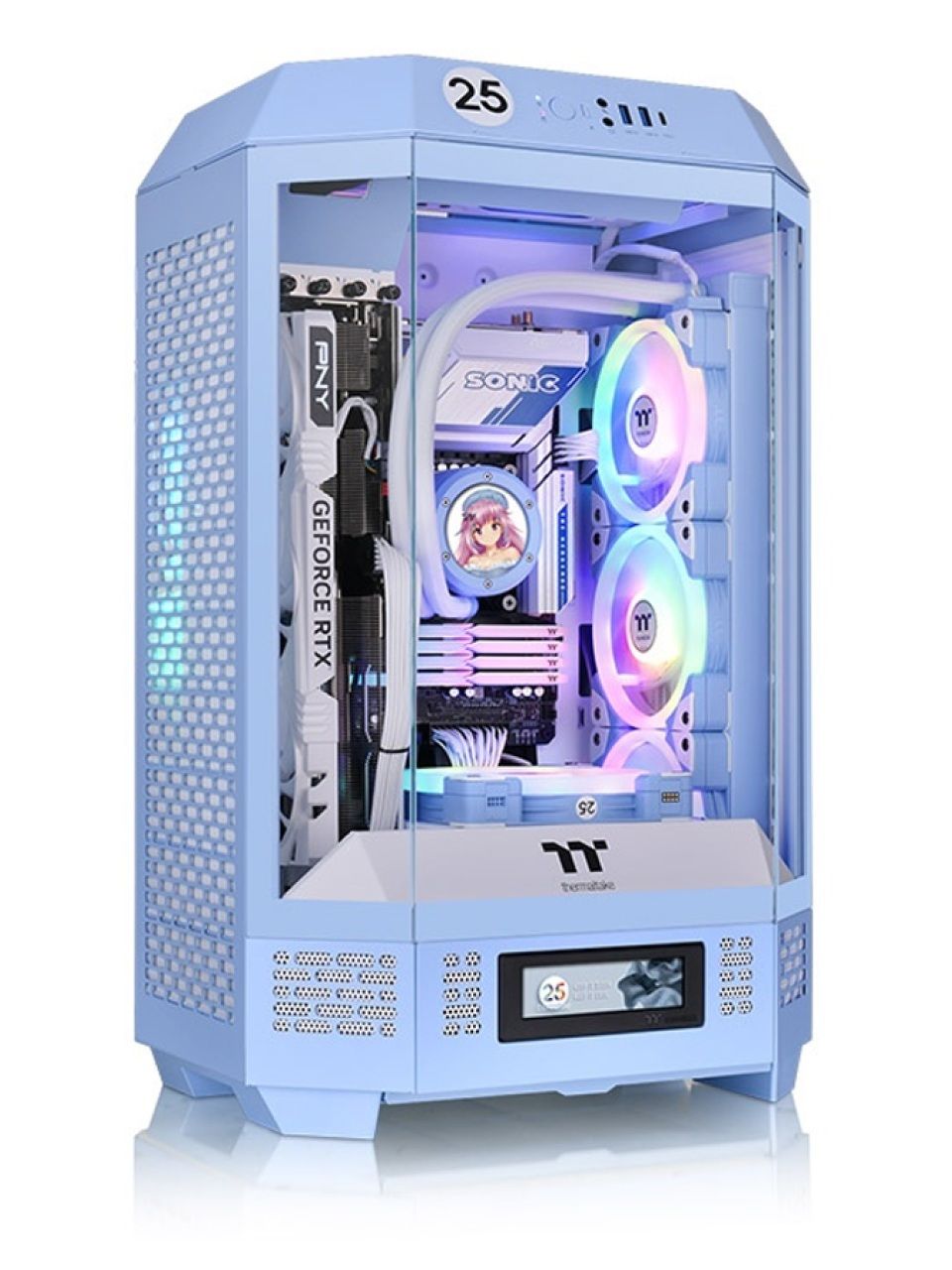 Компьютерный корпус Thermaltake The Tower 300 Hydrangea Blue без Б/П