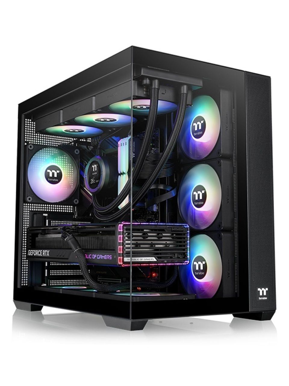 Компьютерный корпус Thermaltake View 380 TG ARGB Black без Б/П