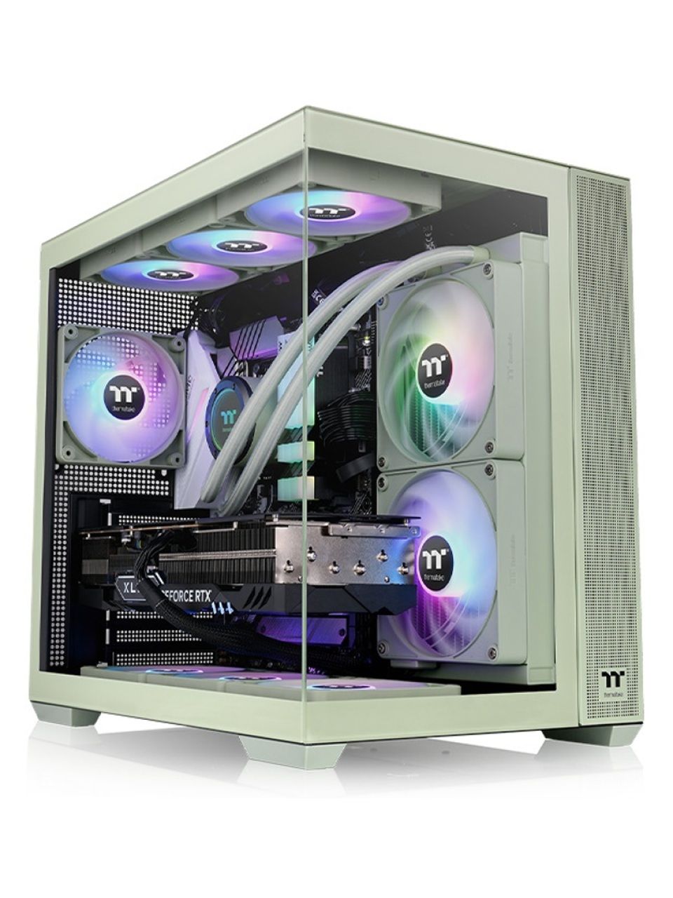 Компьютерный корпус Thermaltake View 380 TG ARGB Matcha Green без Б/П