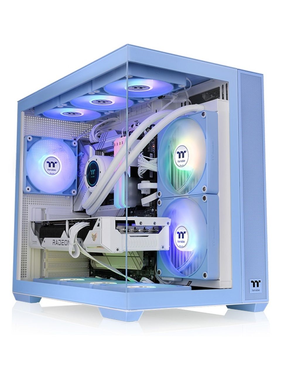 Компьютерный корпус Thermaltake View 380 TG ARGB Hydrangea Blue без Б/П