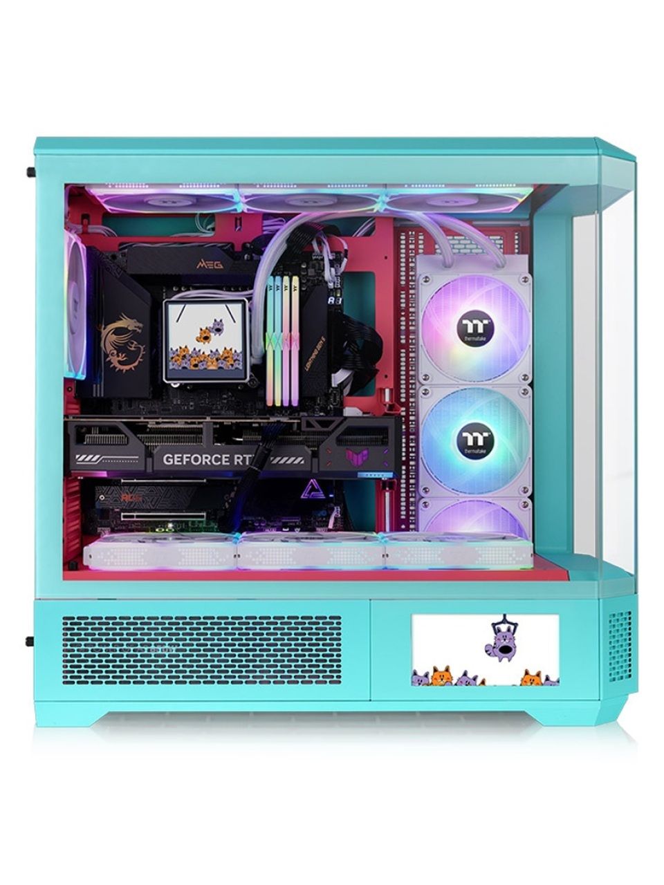 Компьютерный корпус Thermaltake View 600 TG Mint Strawberry без Б/П