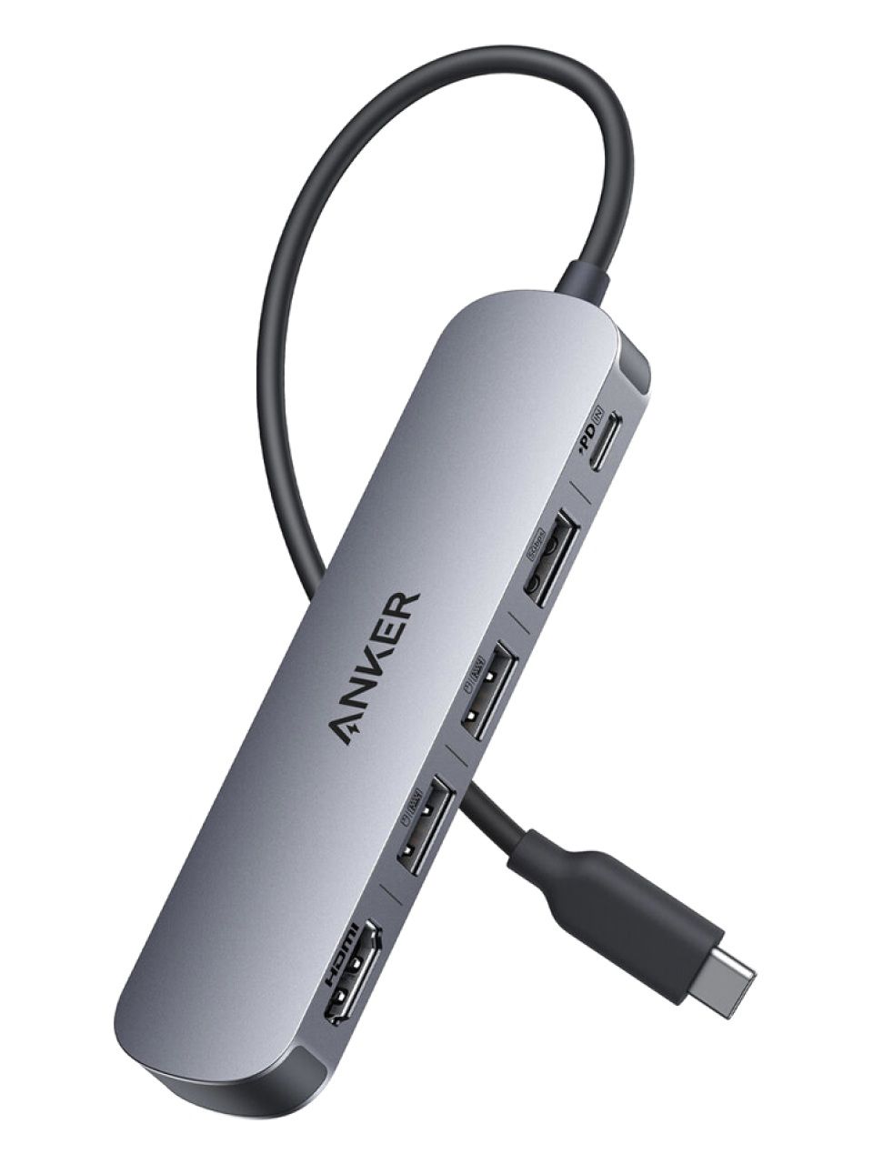Концентратор Anker USB-C (5-in-1, 4K HDMI) (A8357HA0) Серый