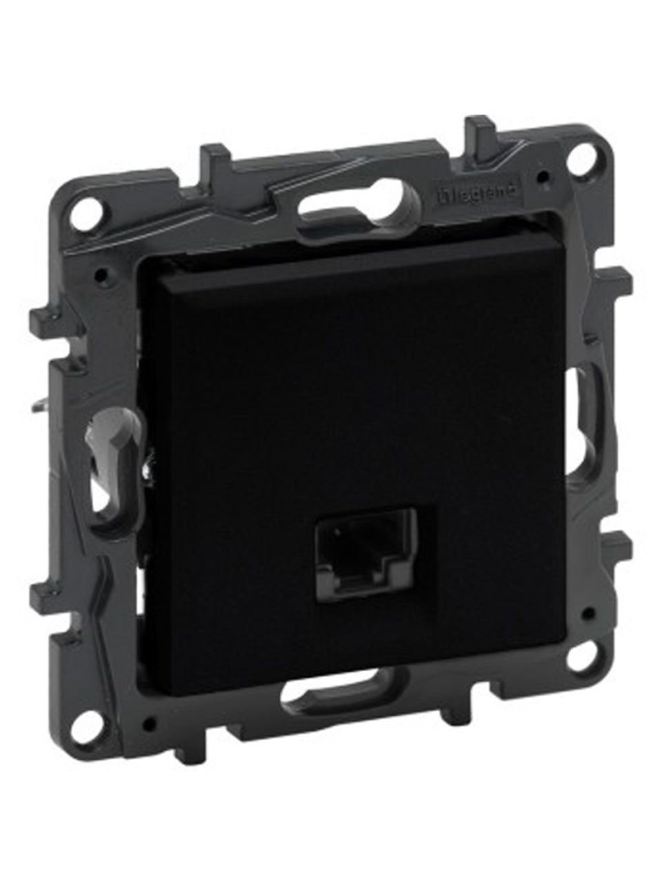 Информационная розетка одинарная Niloe Step RJ45 Кат.5e UTP Чёрный new