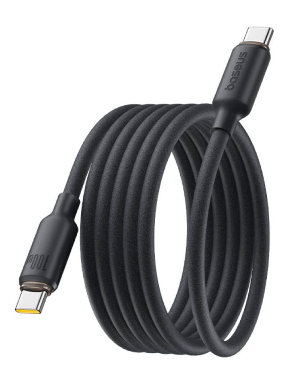 Интерфейсный кабель Baseus Foamed Silicone Pro Magnetic USB-C to USB-C 100W Black 1m (E0426D00)
