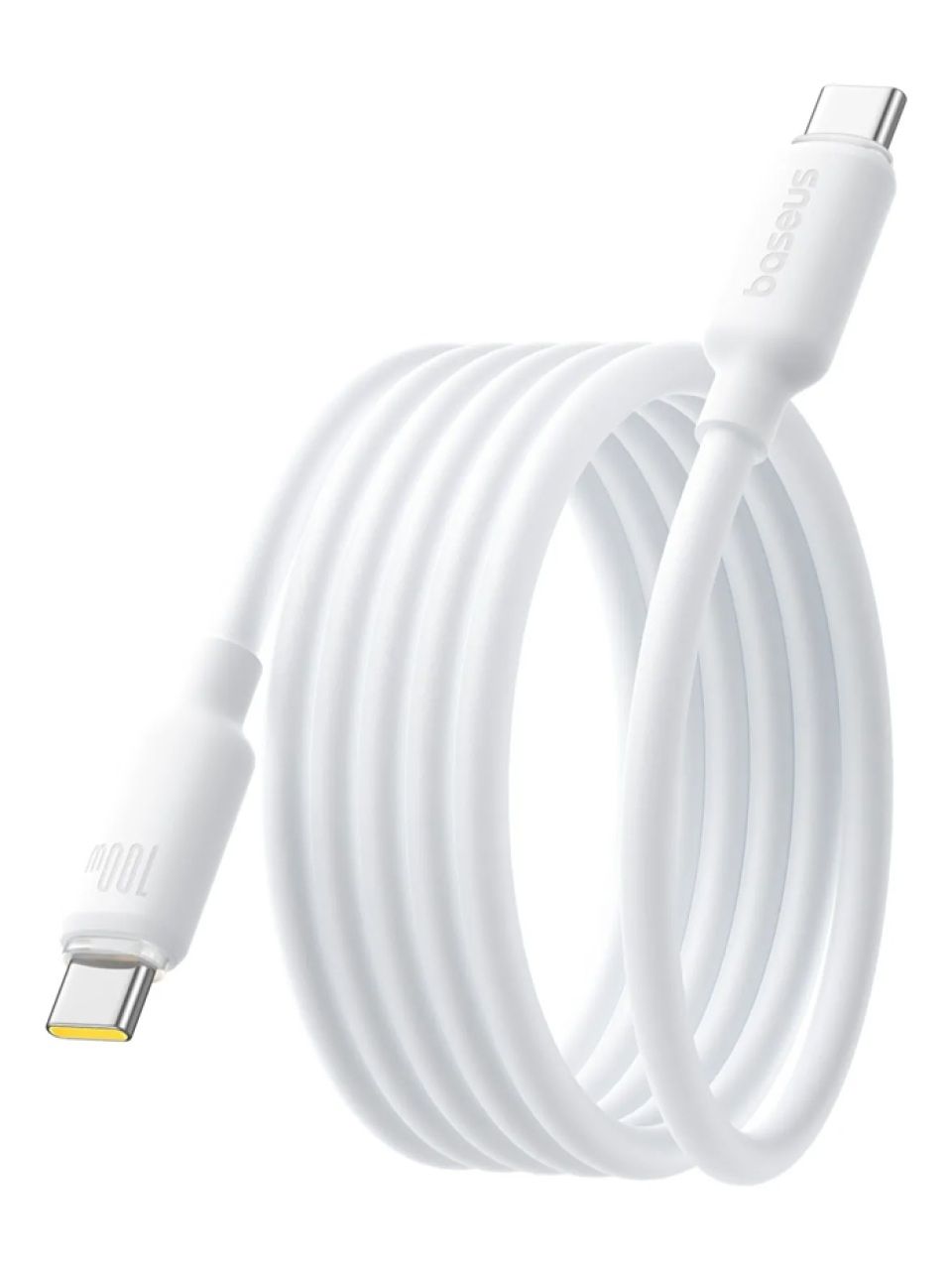 Интерфейсный кабель Baseus Foamed Silicone Pro Magnetic USB-C to USB-C 100W White 1m (E0426D01)