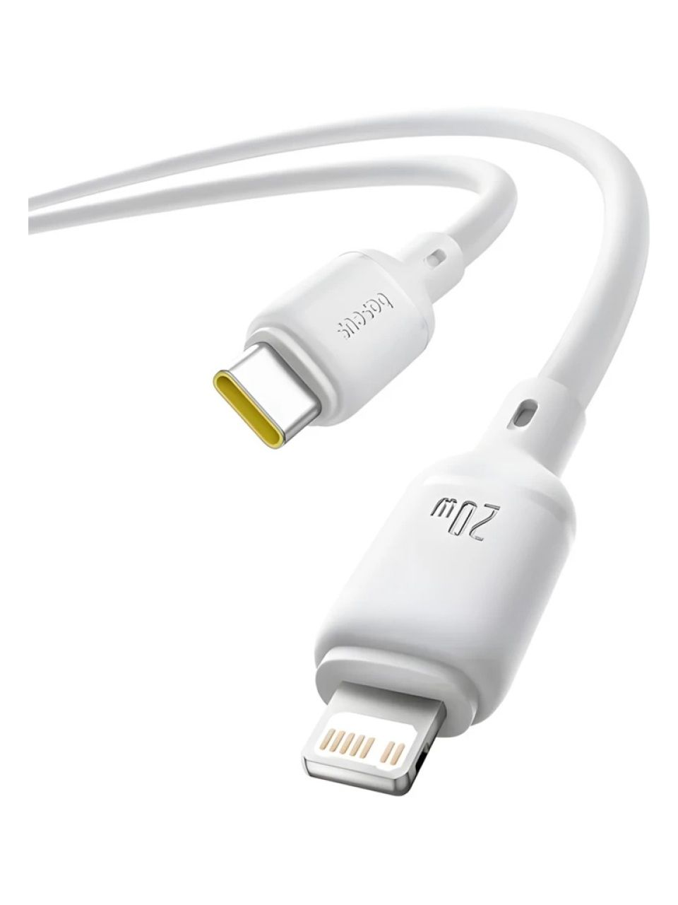 Интерфейсный кабель Baseus Silky Type-C to iP 20W 2m White (P10377700213-01)