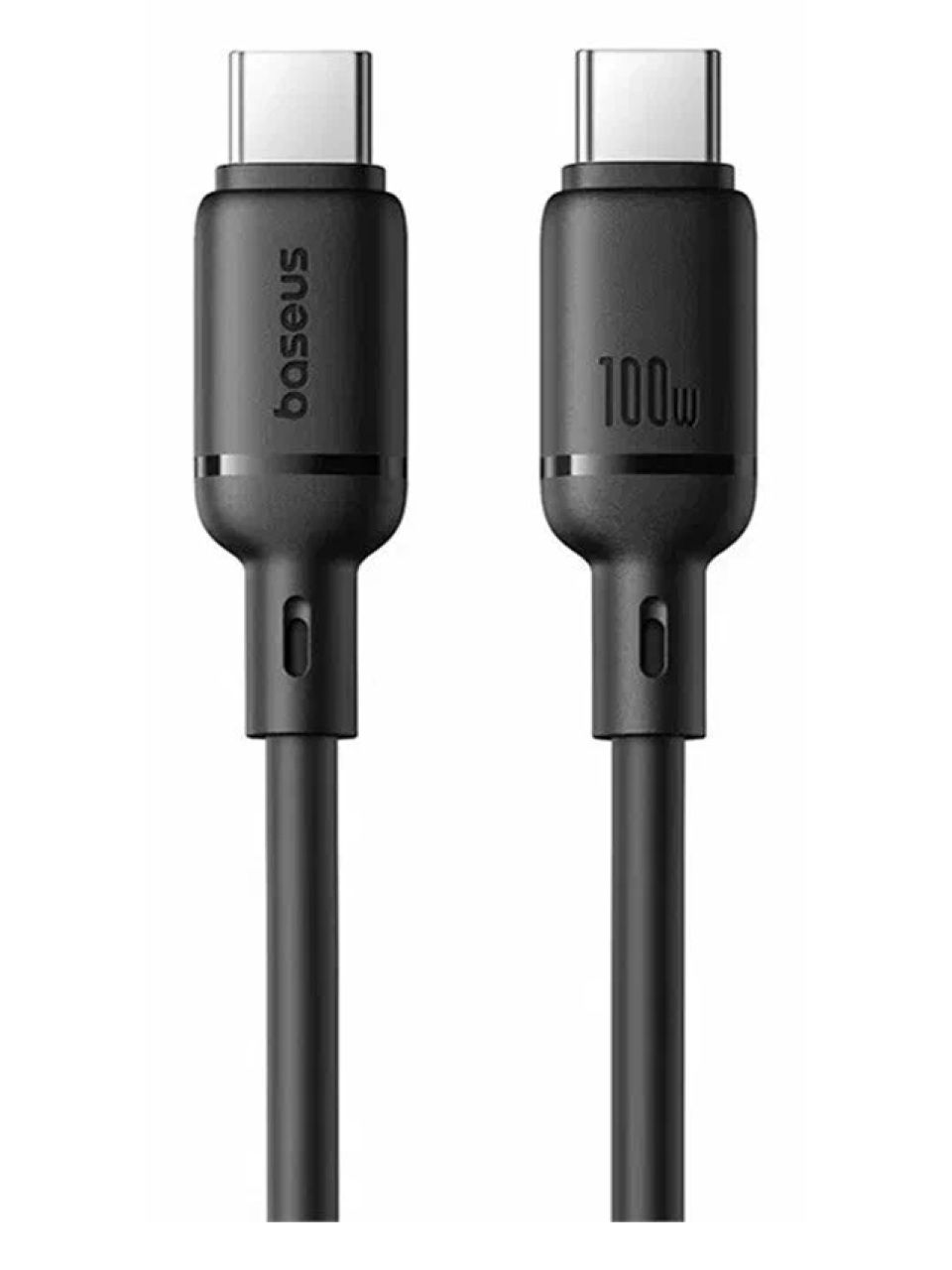 Интерфейсный кабель Baseus Silky Type-C to Type-C 100W 1m Black (P10377704113-00)