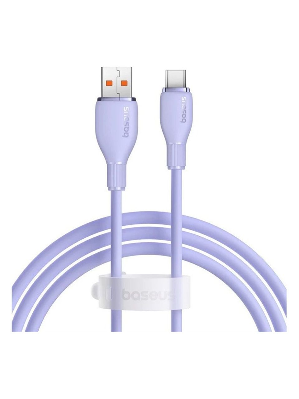 Интерфейсный кабель Baseus Pudding Series USB to Type-C 100W 1.2m Purple (P10355703511-B1)