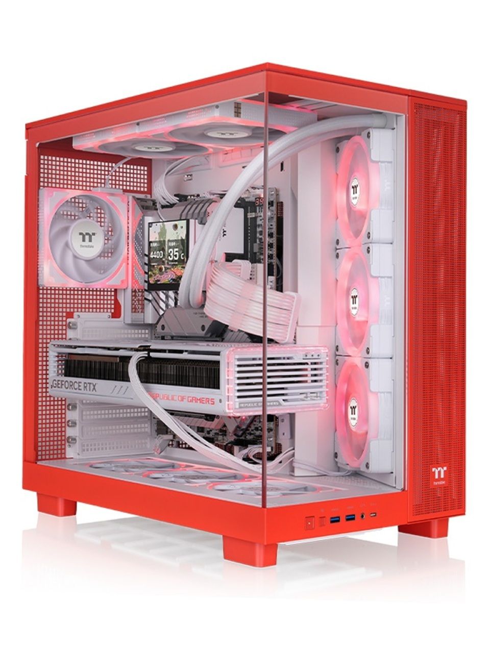 Компьютерный корпус Thermaltake View 380 XL TG ARGB Flaming Orange без Б/П