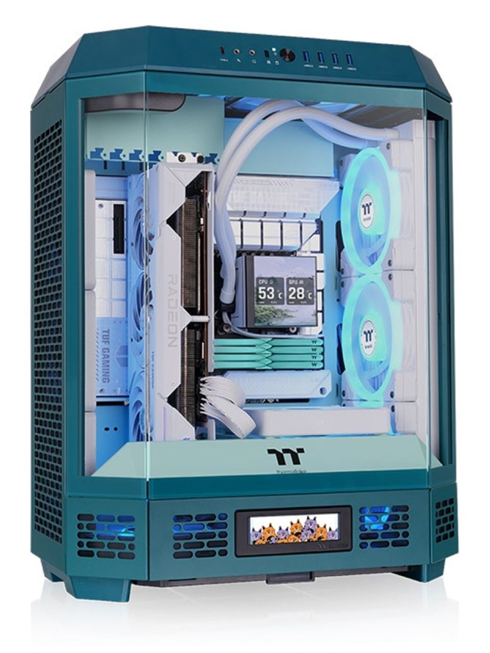 Компьютерный корпус Thermaltake The Tower 600 Transformative Teal без Б/П