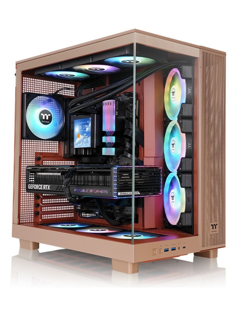 Компьютерный корпус Thermaltake View 380 XL TG ARGB Gravel Sand без Б/П