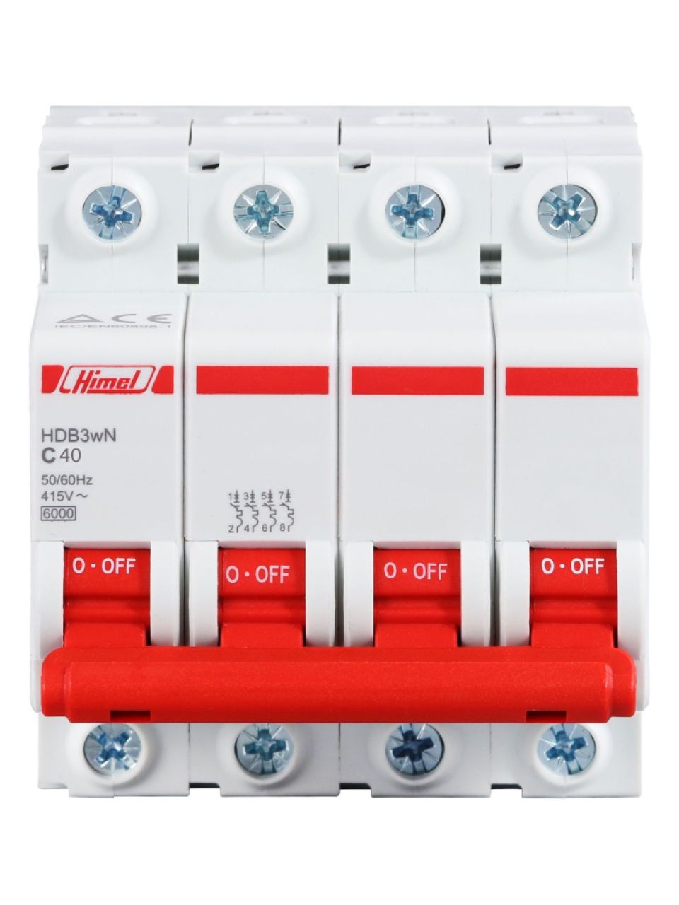 Автоматический выключатель Himel HDB3w 4Р 40А С 4,5кА