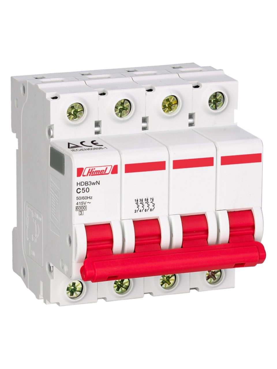 Автоматический выключатель Himel HDB3w 4Р 50А С 4,5кА
