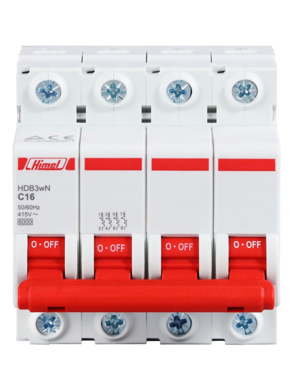 Автоматический выключатель Himel HDB3w 4Р 63А С 4,5кА