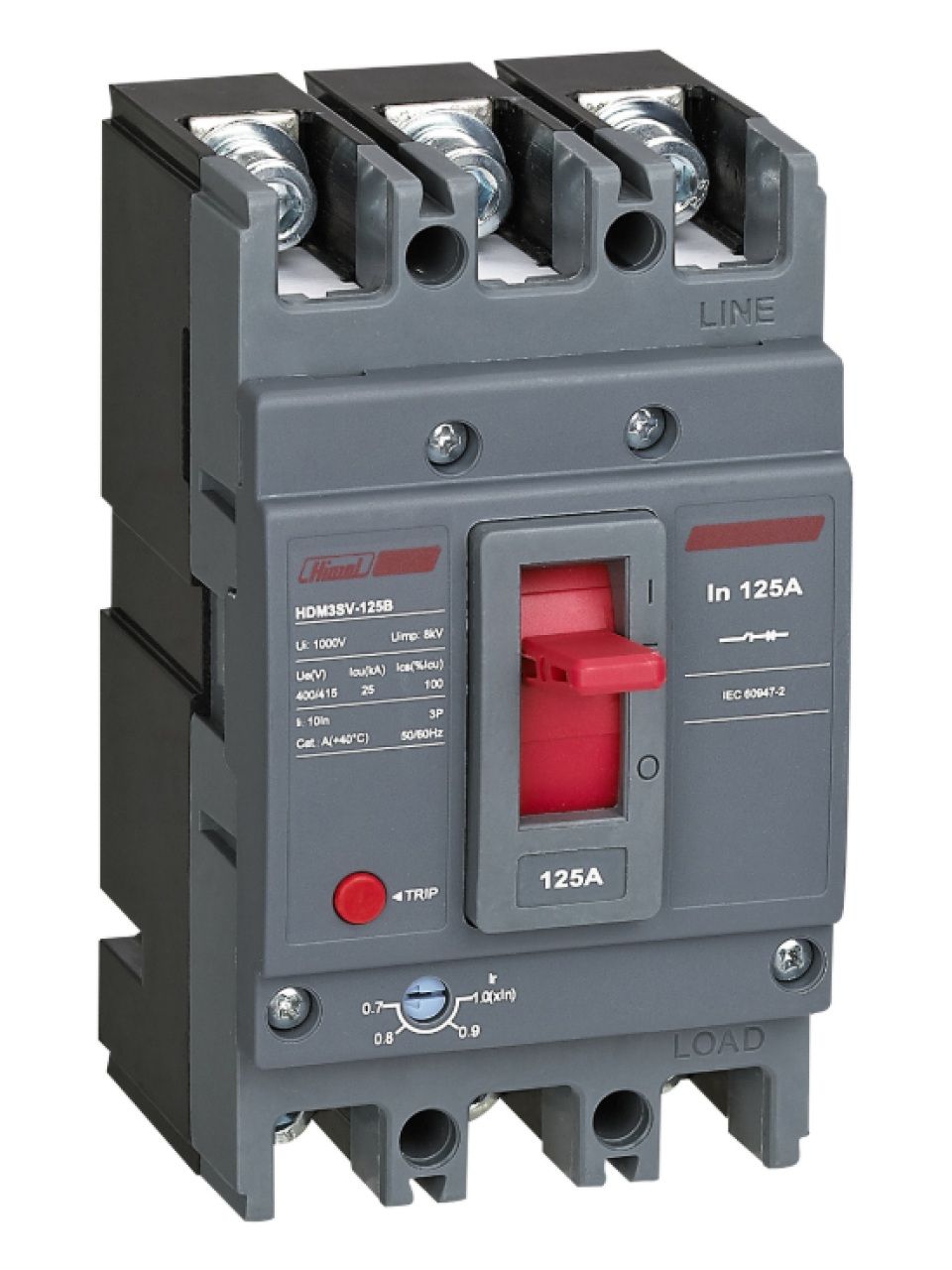 Автоматический выключатель Himel HDM3SV-125B 3P 125A 25kA с регулировкой