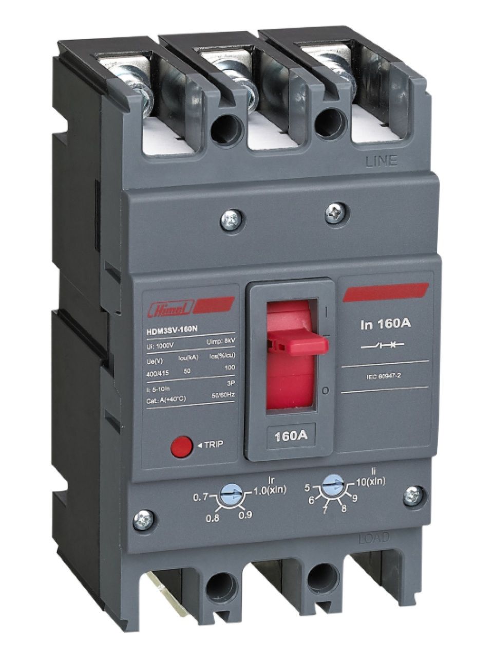 Автоматический выключатель Himel HDM3SV-160F 3P 160A 36kA с регулировкой