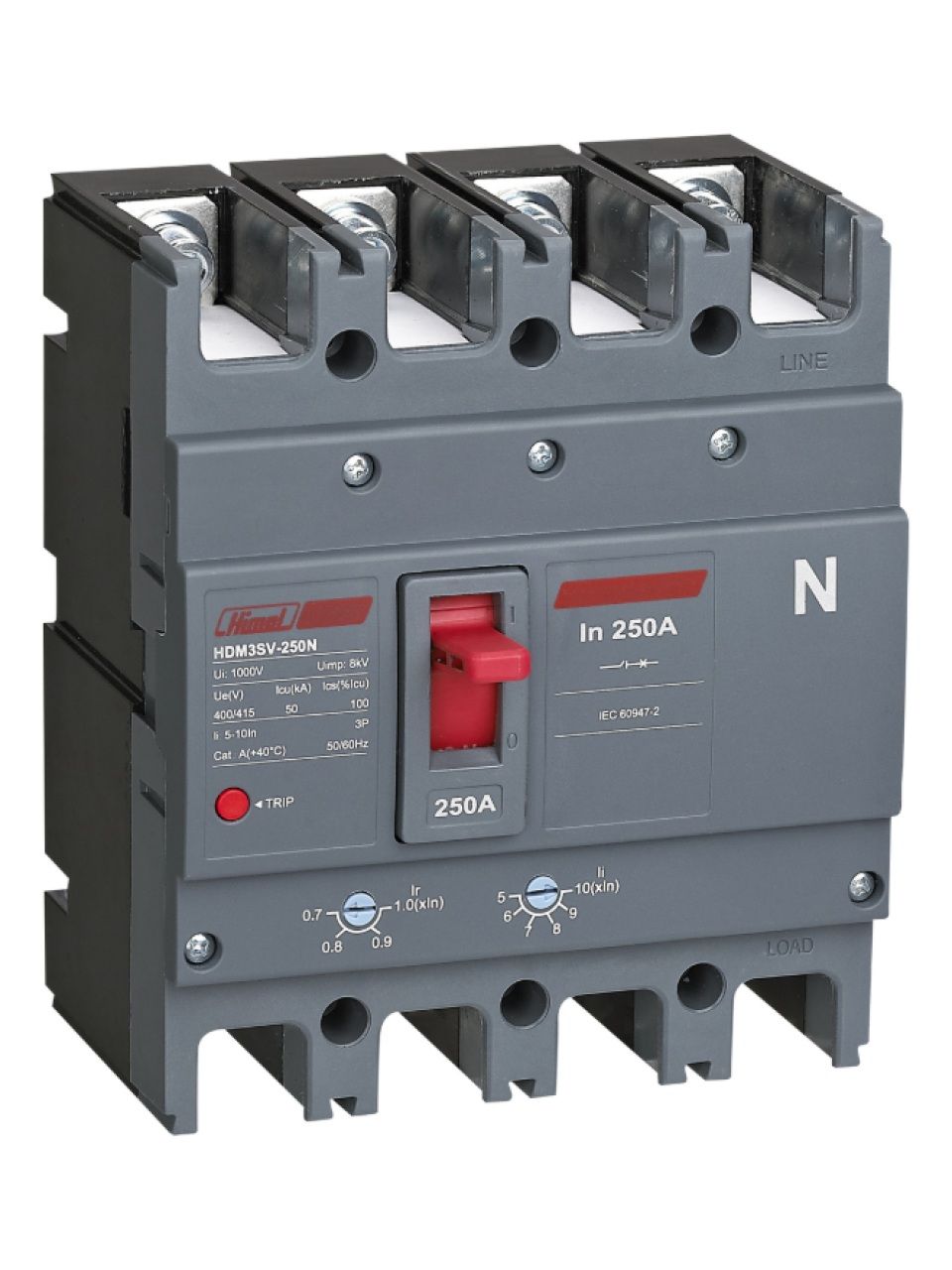 Автоматический выключатель Himel HDM3SV-250F 3P 200A 36kA с регулировкой