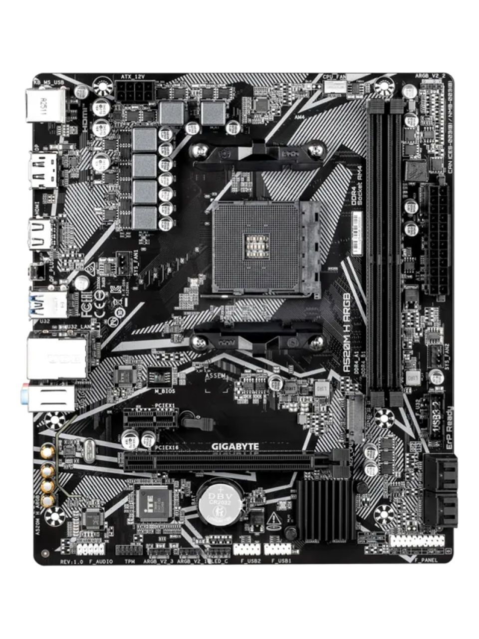 Материнская плата Gigabyte A520M H ARGB