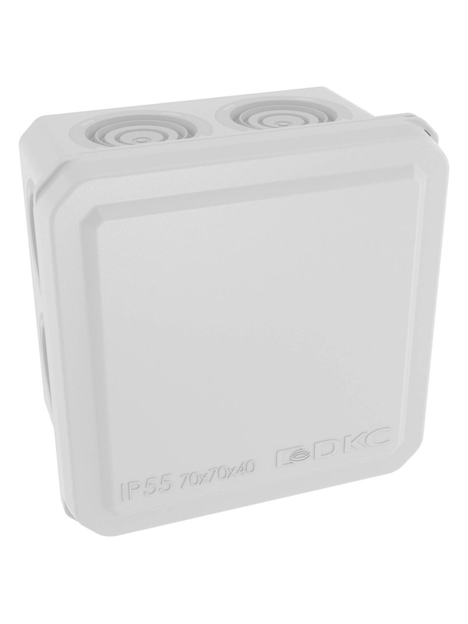 Коробка ответвительная DKC 53770 с 8+2 кабельными вводами д.20/20мм, IP55, 70х70х40мм