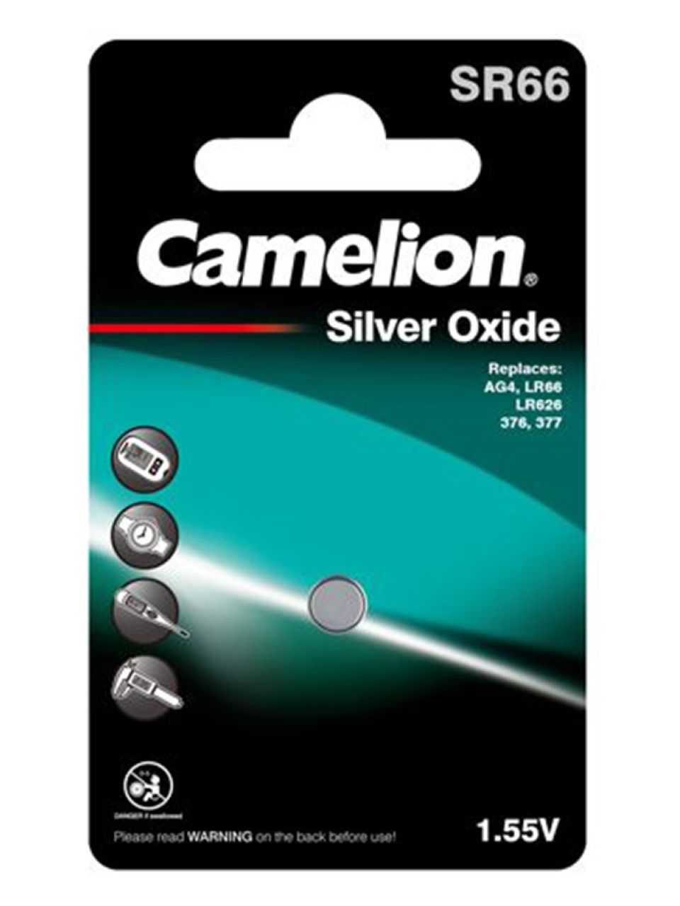 Батарейка CAMELION Silver Oxide SR66-BP1(0%Hg)