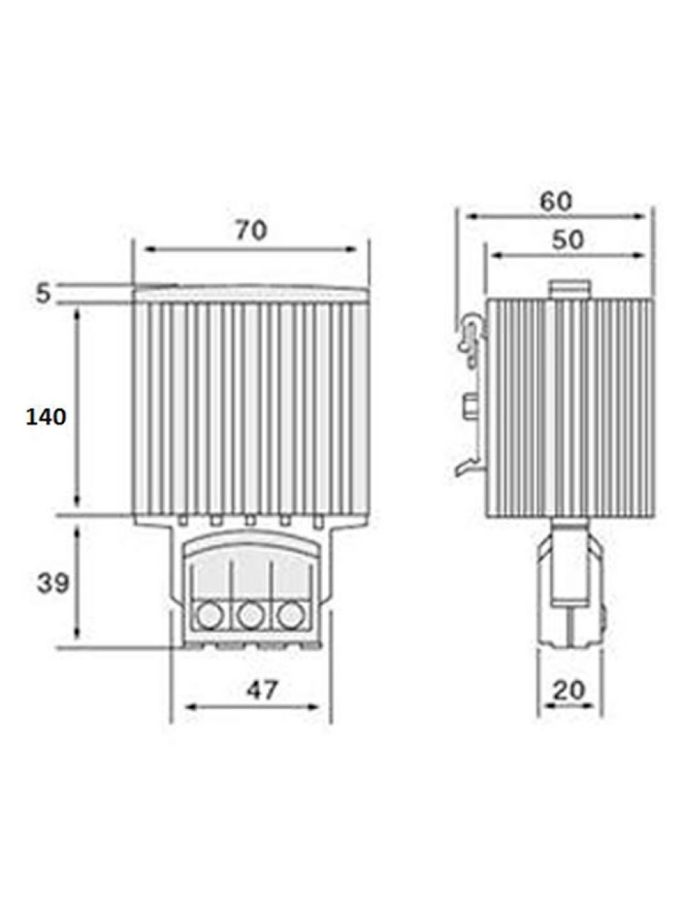 Обогреватель шкафной iPower HG140 60W 110-250V AC/DC