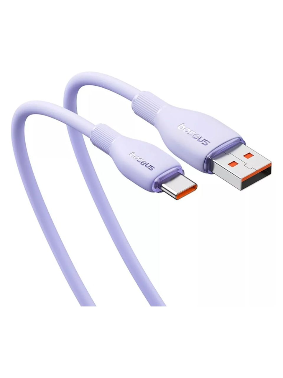 Интерфейсный кабель Baseus Pudding Series USB to Type-C 100W 1.2m Purple (P10355703511-B1)