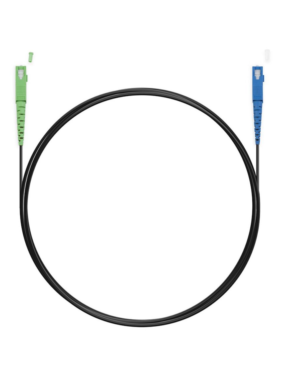 Абонентский FTTH Патч Корд SС/UPC-SC/APC SM 1 м Black усил