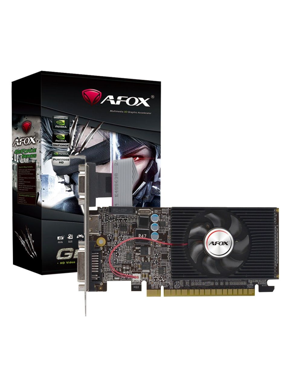 Видеокарта AFOX GT610 2GB D3 LP Single Fan (AF610-2048D3L7-V8)