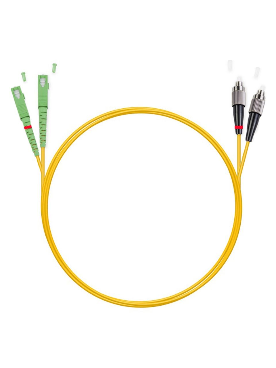 Патч Корд Оптоволоконный SC/APC-FC/UPC SM 9/125 Duplex 3.0мм 1 м