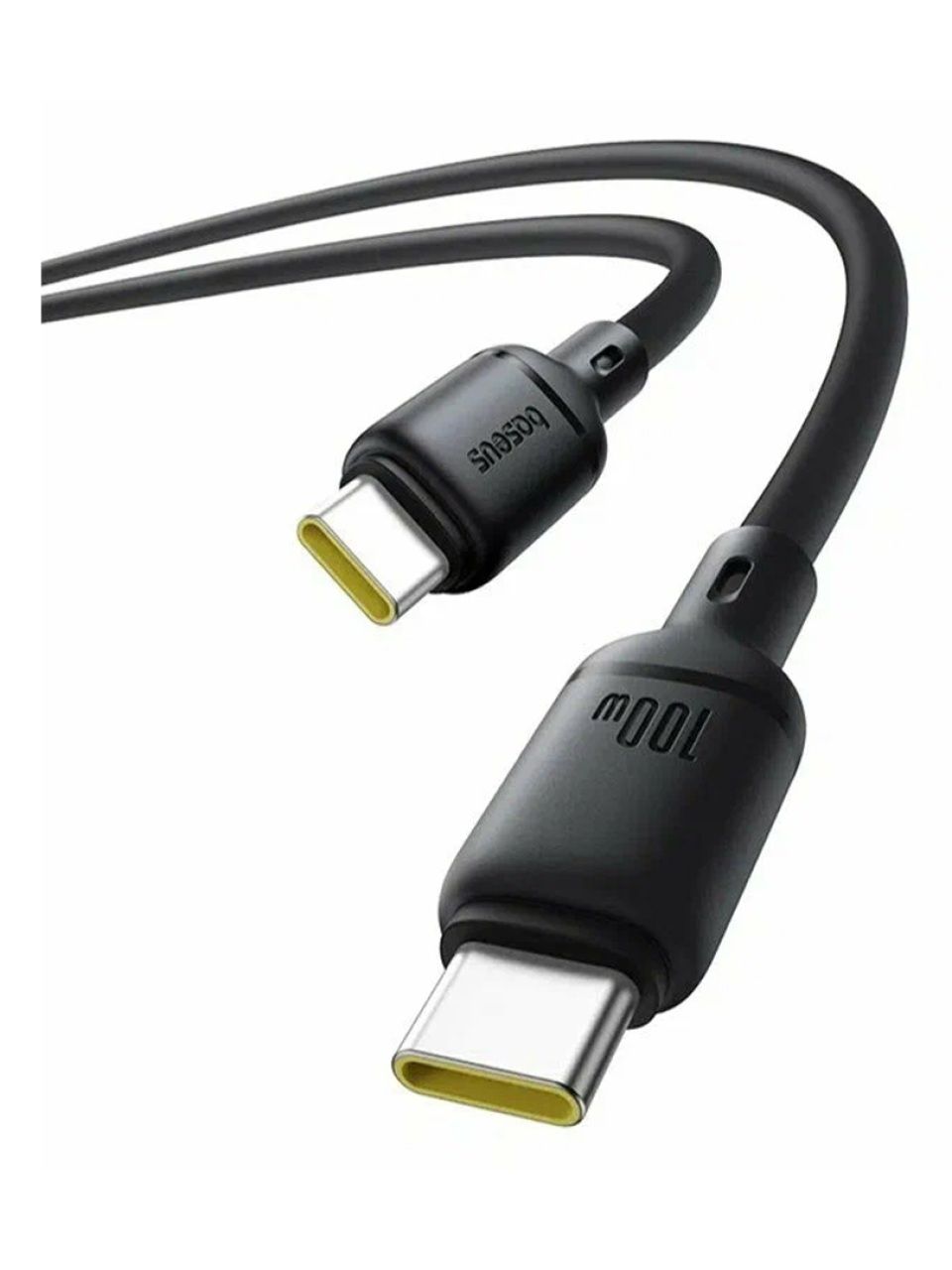Интерфейсный кабель Baseus Silky Type-C to Type-C 100W 1m Black (P10377704113-00)