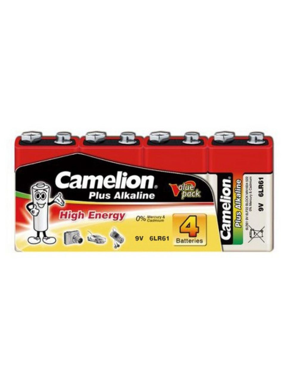 Батарейка CAMELION Plus Alkaline 6LR61-SP4