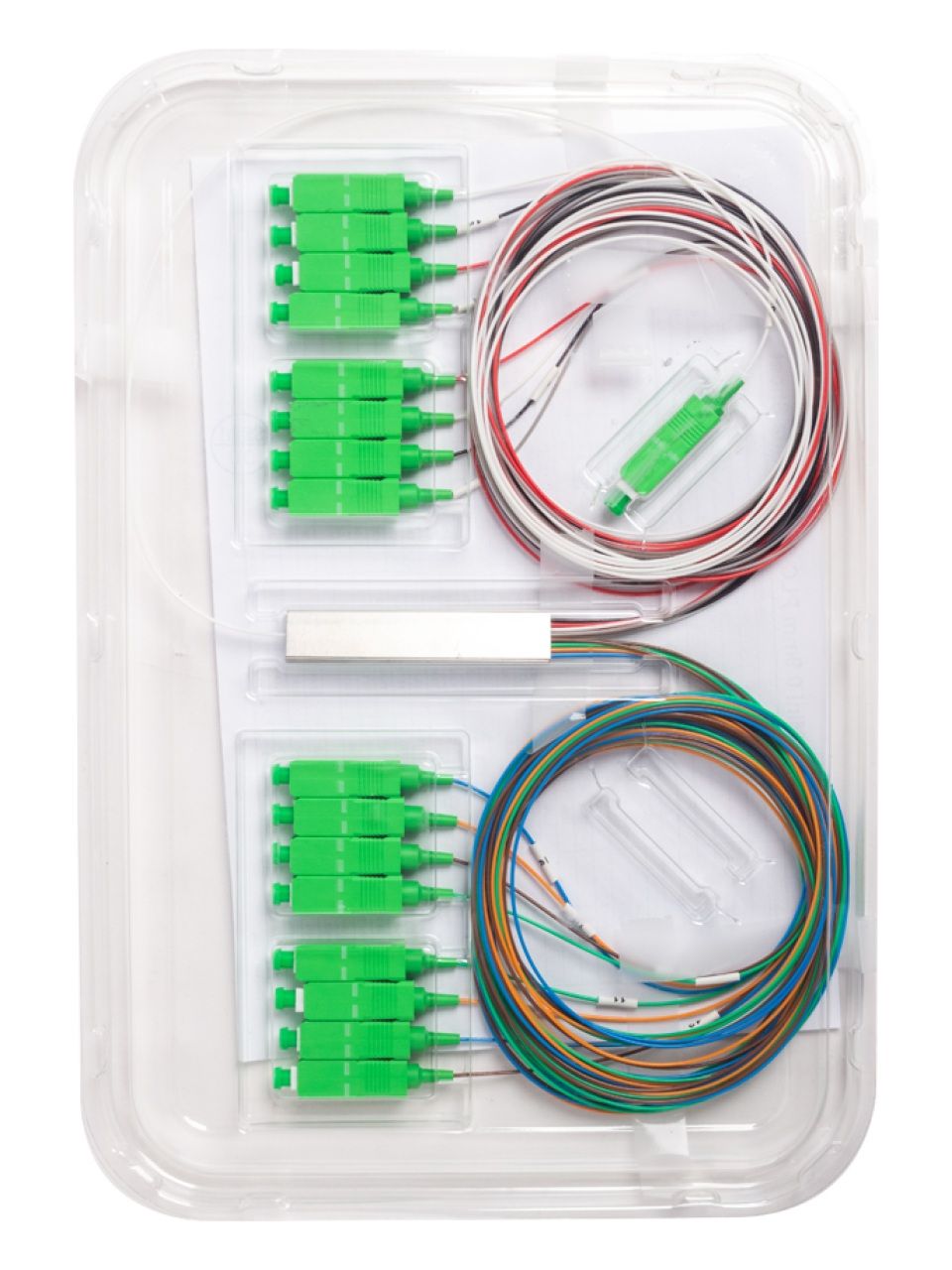 Сплиттер оптоволоконный PLC А-Оптик 1х16 SC/APC 1м SM