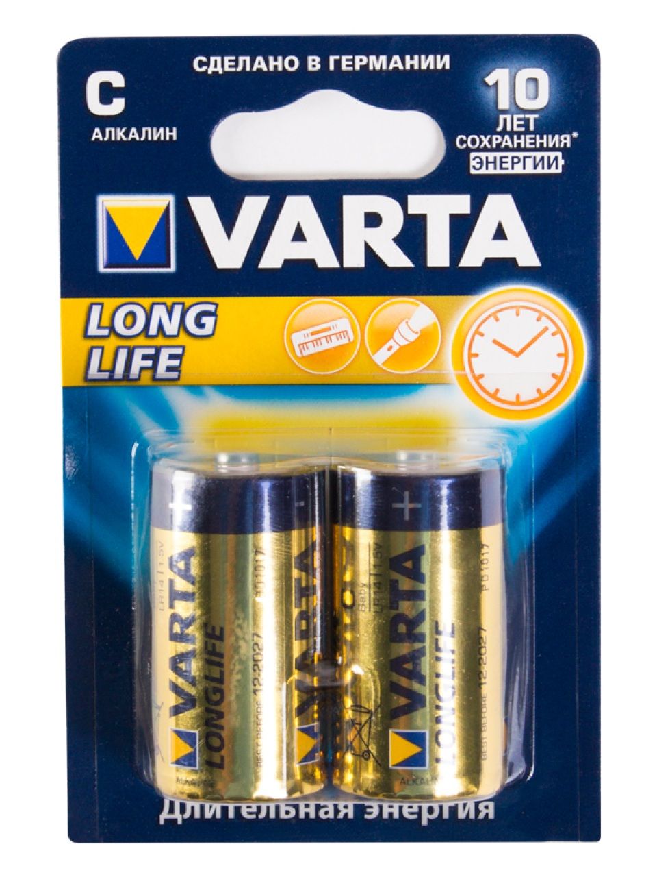 Батарейка VARTA Longlife Baby 1.5V - LR14/ C 2 шт. в блистере