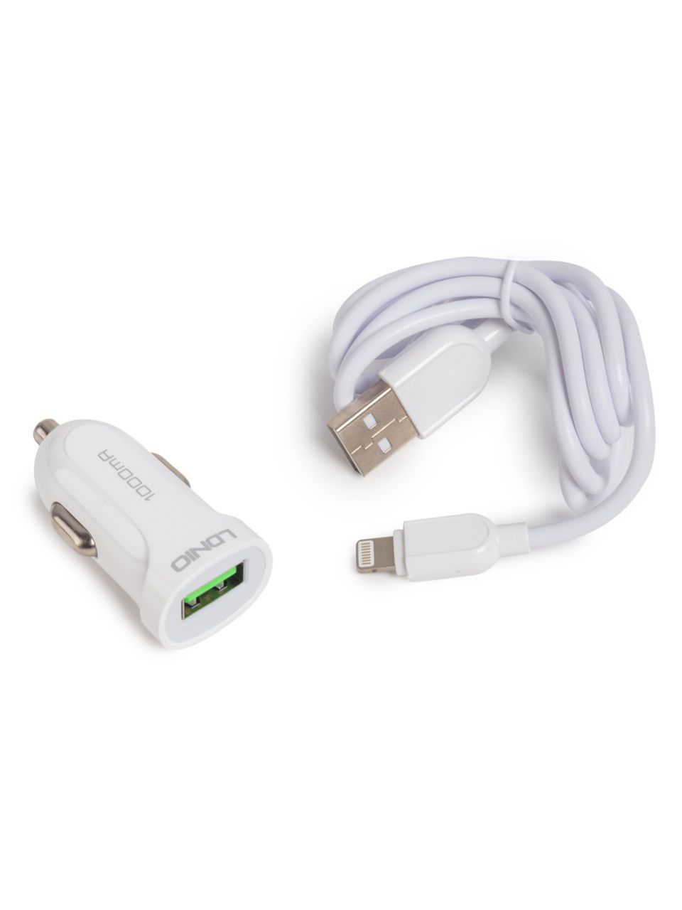 Автомобильное зарядное устройство LDNIO DL-C17 1*USB Lightning Белый