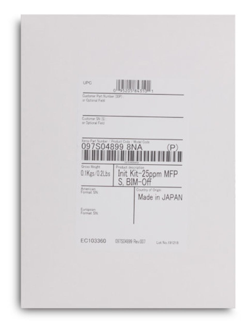 Комплект инициализации Xerox VersaLink B7125 (097S05185)