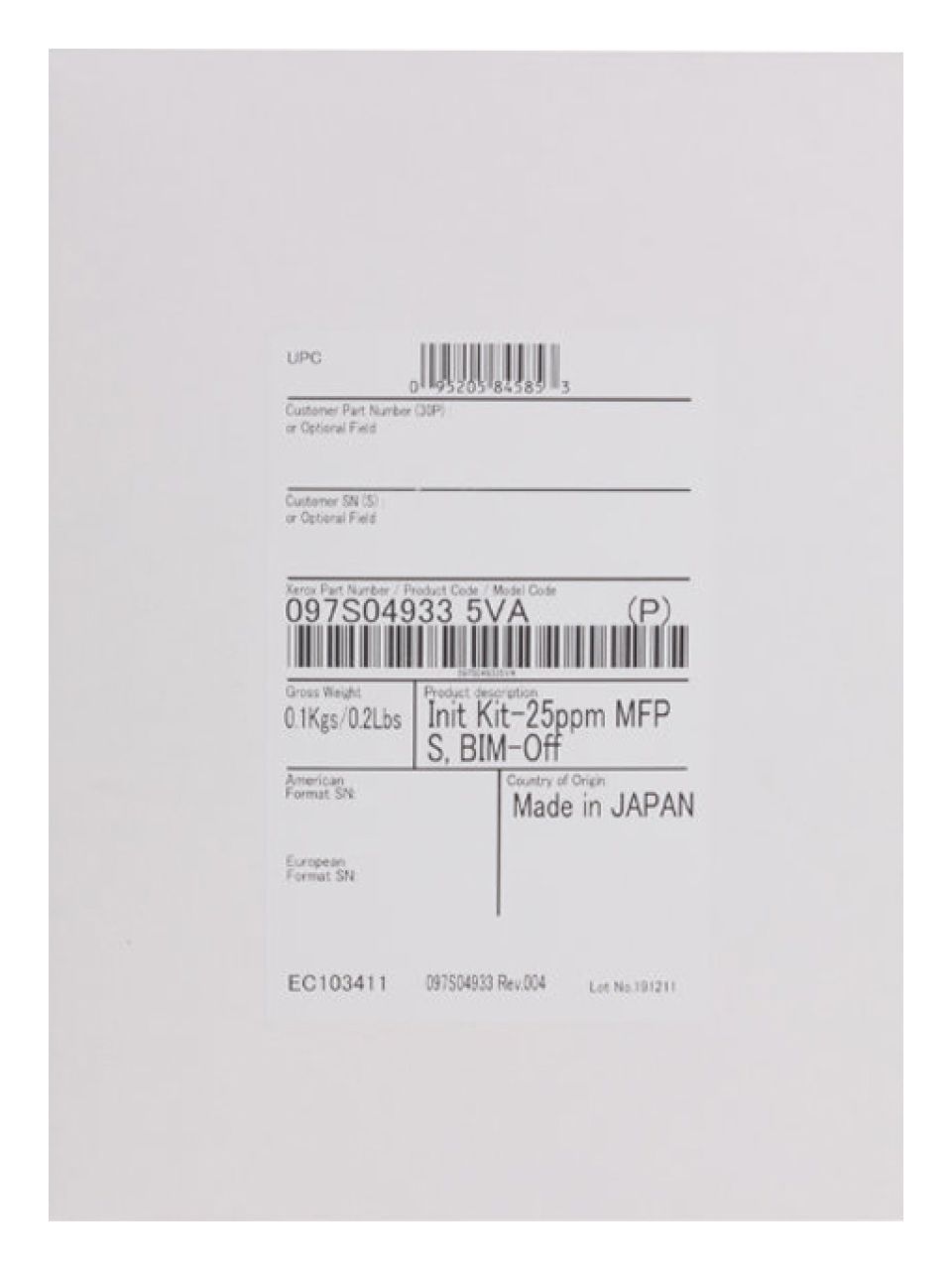 Комплект инициализации Xerox VersaLink C7130 (097S05197)