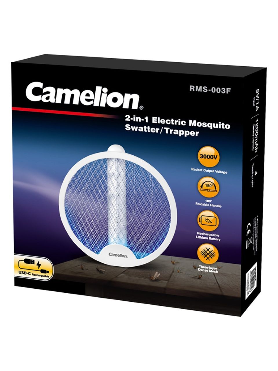 Электрическая мухобойка CAMELION RMS-003F-CB