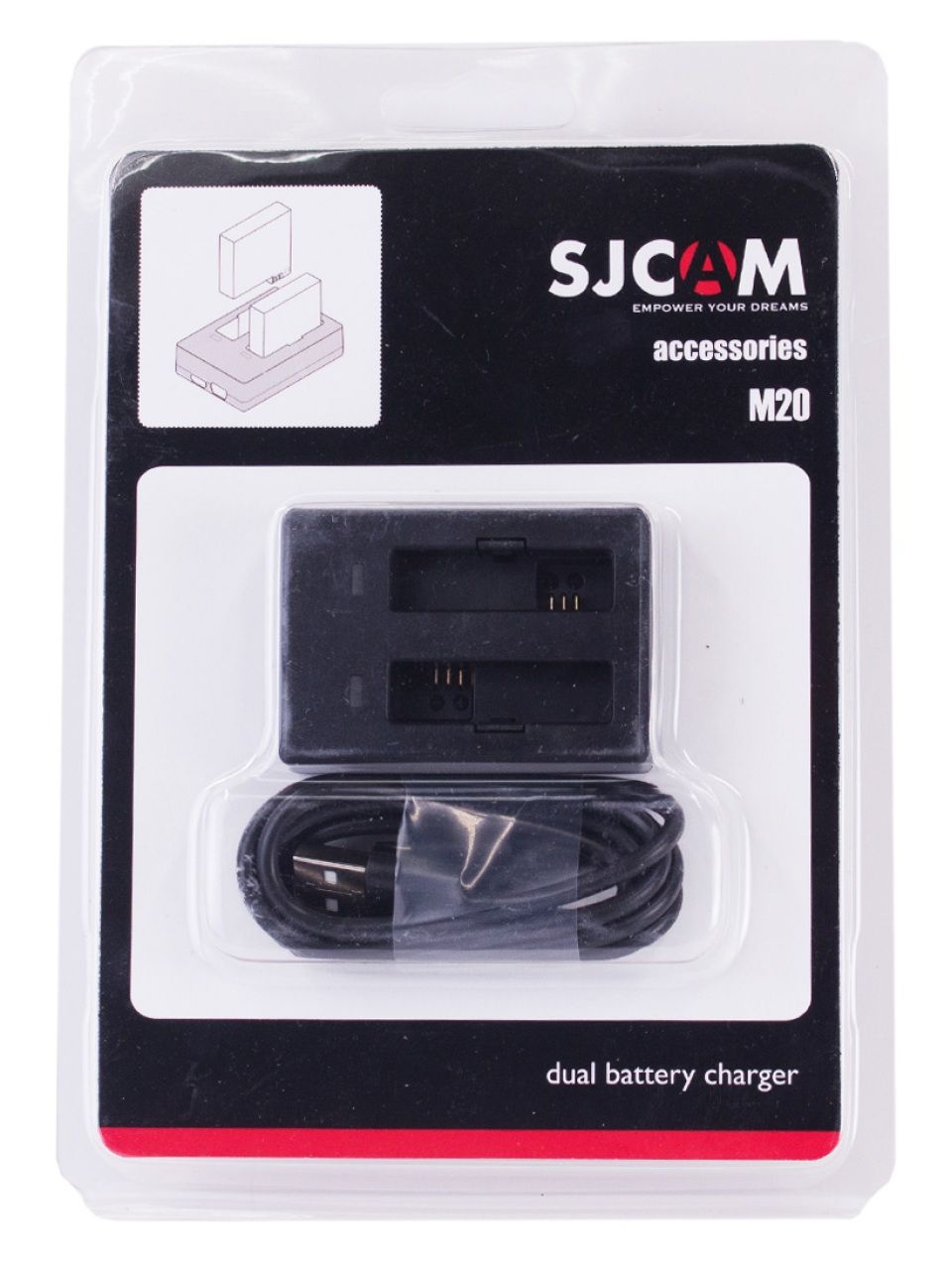 Зарядное устройство SJCAM SJ301 для 2-х аккумуляторов M20