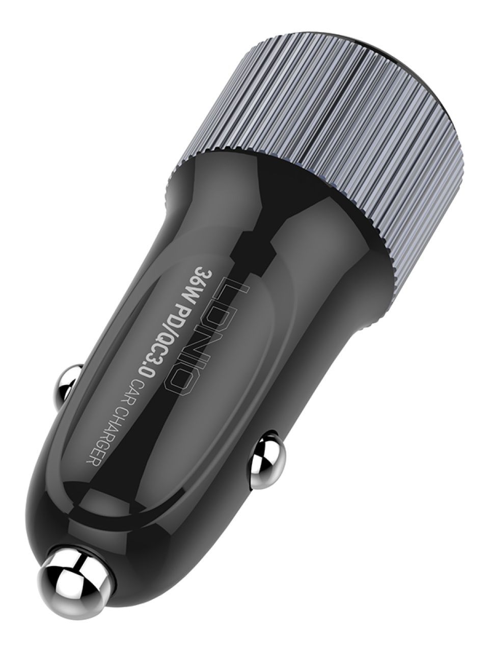 Автомобильное зарядное устройство LDNIO C510Q 2*USB（A,C) Lightning Чёрный