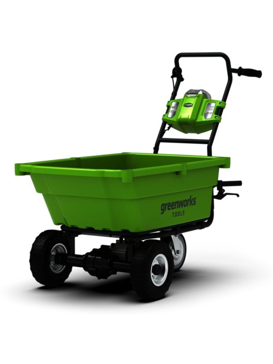 Садовая тележка самоходная Greenworks 40V 106 л с 1хАКБ 4 Ач и ЗУ